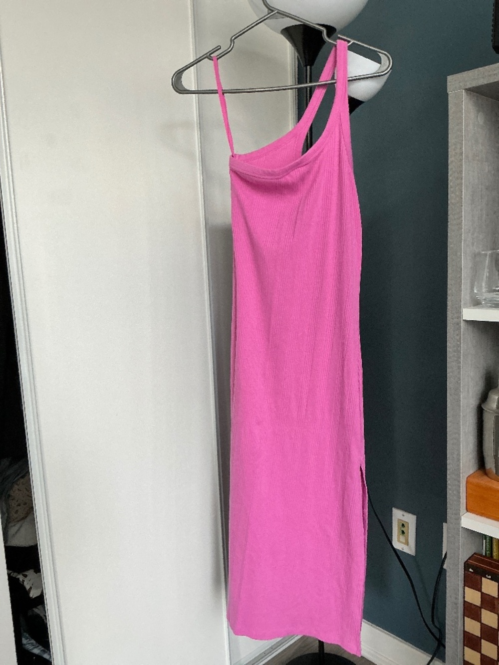 Aerie one shoulder ribbed maxi dress